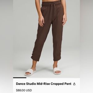 Lululemon Java color Dance Studio Crop